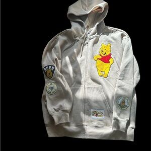 Disney Winnie the Pooh Adult Hoodie - Beige Size XL